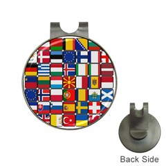 Europe Flag Star Button Blue Hat Clips With Golf Markers by Nexatart