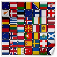 Europe Flag Star Button Blue Canvas 20  X 20   by Nexatart