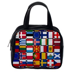 Europe Flag Star Button Blue Classic Handbags (one Side)