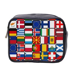 Europe Flag Star Button Blue Mini Toiletries Bag 2-side by Nexatart