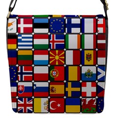 Europe Flag Star Button Blue Flap Messenger Bag (s) by Nexatart