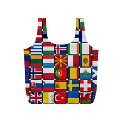 Europe Flag Star Button Blue Full Print Recycle Bags (s)  by Nexatart