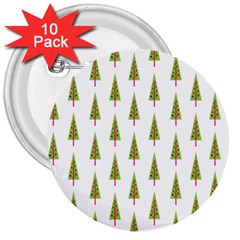 Christmas Tree 3  Buttons (10 Pack) 