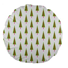 Christmas Tree Large 18  Premium Flano Round Cushions