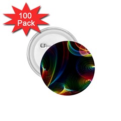 Abstract Rainbow Twirls 1 75  Buttons (100 Pack) 