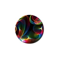 Abstract Rainbow Twirls Golf Ball Marker