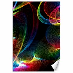 Abstract Rainbow Twirls Canvas 24  X 36  by Nexatart