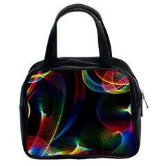 Abstract Rainbow Twirls Classic Handbags (2 Sides) by Nexatart