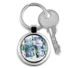 Background Color Circle Pattern Key Chains (round) 