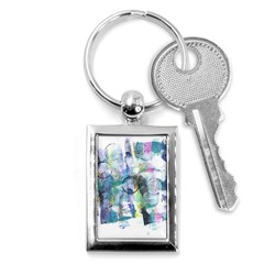 Background Color Circle Pattern Key Chains (rectangle) 