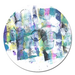 Background Color Circle Pattern Magnet 5  (round) by Nexatart