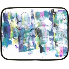 Background Color Circle Pattern Fleece Blanket (mini)