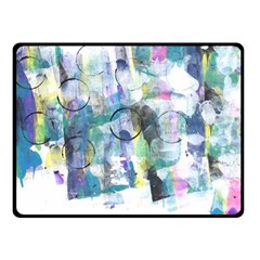 Background Color Circle Pattern Fleece Blanket (small)