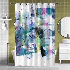 Background Color Circle Pattern Shower Curtain 48  X 72  (small)  by Nexatart