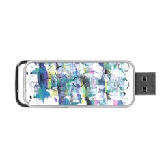 Background Color Circle Pattern Portable Usb Flash (two Sides)