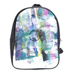 Background Color Circle Pattern School Bags (xl) 