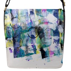 Background Color Circle Pattern Flap Messenger Bag (s)