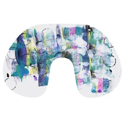 Background Color Circle Pattern Travel Neck Pillows by Nexatart