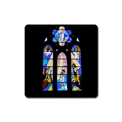 Art Church Window Square Magnet