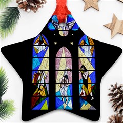 Art Church Window Star Ornament (two Sides)