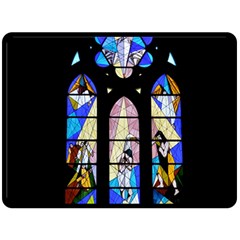 Art Church Window Double Sided Fleece Blanket (large)  by Nexatart