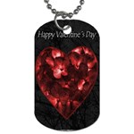 Dark Elegant Valentine Day Poster Dog Tag (Two Sides) Front