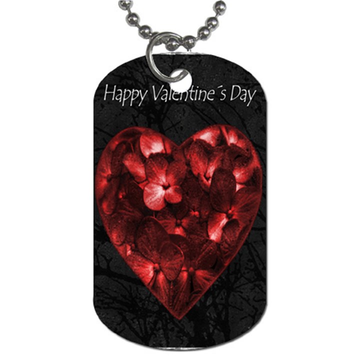 Dark Elegant Valentine Day Poster Dog Tag (Two Sides)