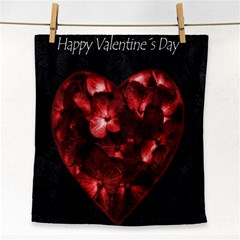 Dark Elegant Valentine Day Poster Face Towel by dflcprints