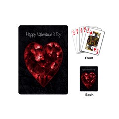 Dark Elegant Valentine Day Poster Playing Cards (mini)  by dflcprints