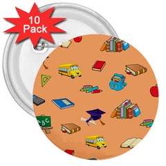 School Rocks! 3  Buttons (10 Pack)  by athenastemple