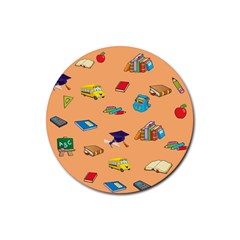 School Rocks! Rubber Round Coaster (4 Pack) 