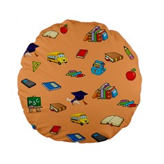 School Rocks! Standard 15  Premium Flano Round Cushions by athenastemple