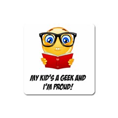 Geek Kid Square Magnet