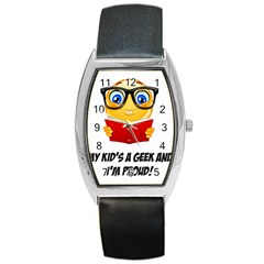 Geek Kid Barrel Style Metal Watch by athenastemple