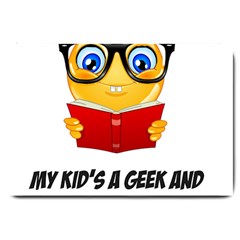 Geek Kid Large Doormat  by athenastemple