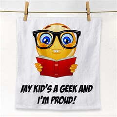 Geek Kid Face Towel by athenastemple