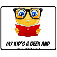 Geek Kid Fleece Blanket (medium)  by athenastemple