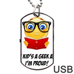 Geek Kid Dog Tag USB Flash (Two Sides) Front