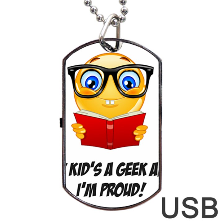 Geek Kid Dog Tag USB Flash (Two Sides)