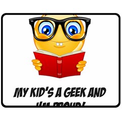 Geek Kid Double Sided Fleece Blanket (medium)  by athenastemple