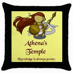 Athena s Temple Throw Pillow Case (black) by athenastemple