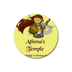 Athena s Temple Rubber Coaster (round) 