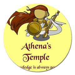 Athena s Temple Magnet 5  (round)