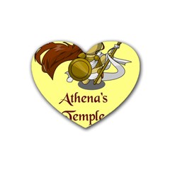 Athena s Temple Rubber Coaster (heart)  by athenastemple