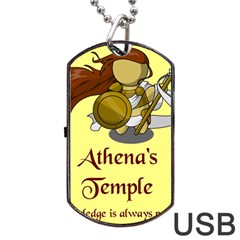 Athena s Temple Dog Tag Usb Flash (two Sides)