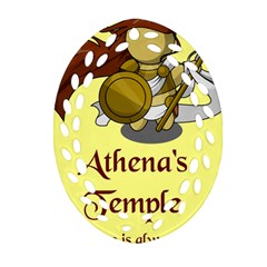 Athena s Temple Oval Filigree Ornament (two Sides) by athenastemple