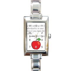 Fruit Of Education Rectangle Italian Charm Watch