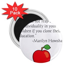 Fruit Of Education 2 25  Magnets (10 Pack)  by athenastemple