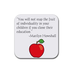 Fruit Of Education Rubber Coaster (square)  by athenastemple