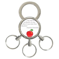 Fruit Of Education 3-ring Key Chains by athenastemple